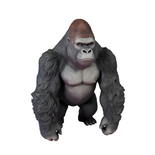 Low Poly Gorilla 3D Model - Unity Game Asset with FBX | Royalty-Free