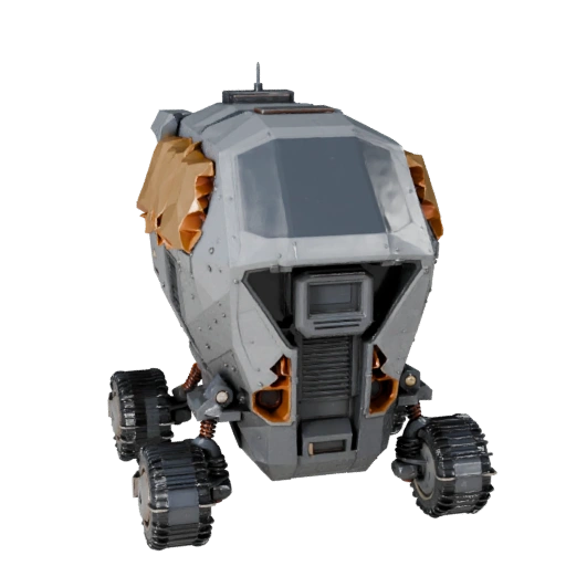 Modèle 3D de Rover de Fret Lunaire Low Poly pour Unity & Unreal