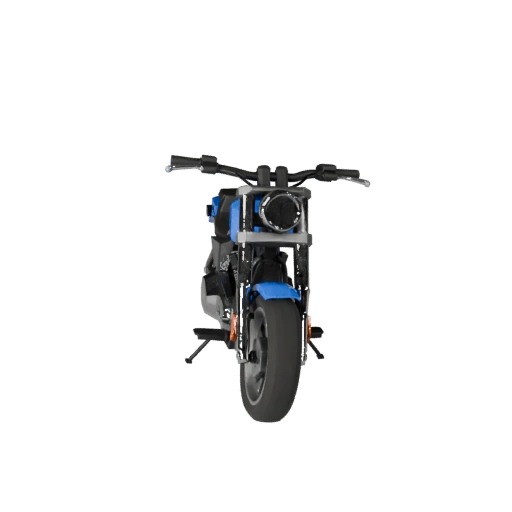Motocicleta Crucero Inspirada en Harley Poligonal Baja 3D para