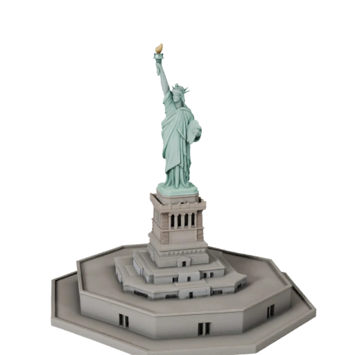 Печатная 3D модель Статуи Свободы в формате STL - Масштабируемый Ассет