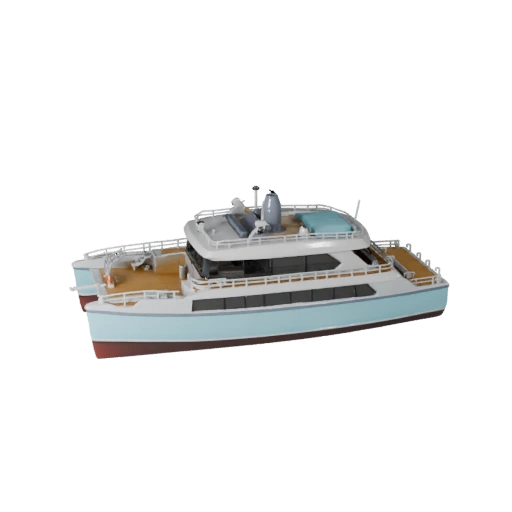 Modèle 3D de Catamaran pour Blender - Actif prêt pour le rendu