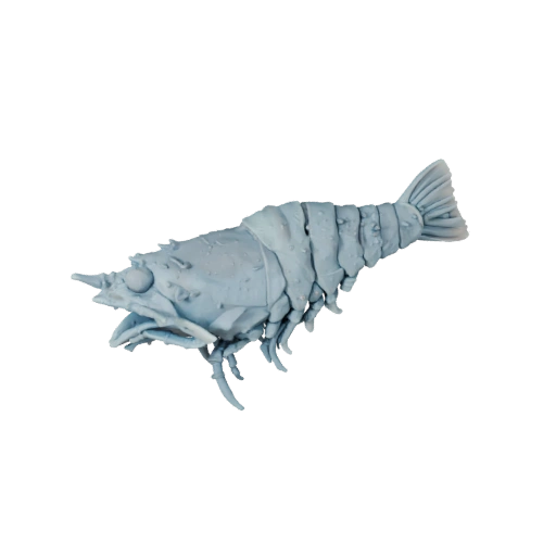 High Poly Shrimp 3D Model - Detailed STL Asset for Printing