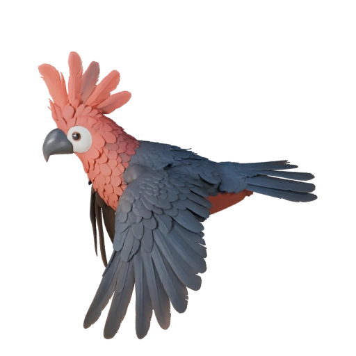 Cockatoo 3D Model for Blender - PBR Asset with Textures | PBR