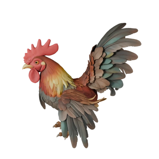 Rooster 3D Model for Blender - PBR Asset with Textures | PBR