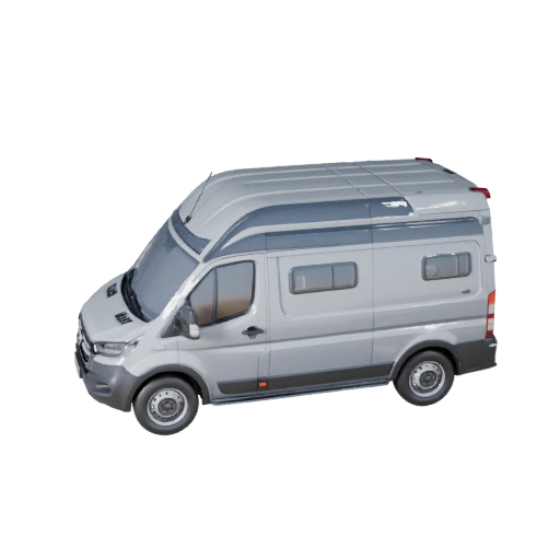 Modelo 3D de Autocaravana para Unity - Activo de Juego Poligonal Bajo