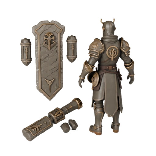 Fantasy Command Warrior Character Model - Rigged