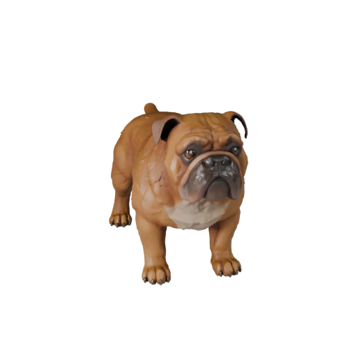 Modelo 3D Perro Bulldog de Alto Poligonaje - Detallado Recurso STL para Impresión