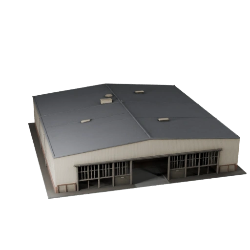 Druckbarer Flugzeughangar STL 3D-Modell - Maßstabsgetreues Asset