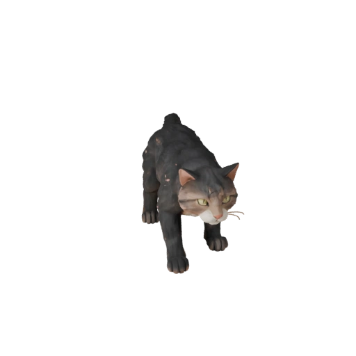 Modèle 3D de Chat Sibérien Low Poly - Asset de Jeu Unity avec FBX