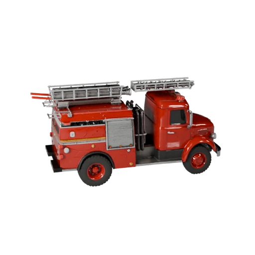 Vintage Fire Truck 3D Model for Blender - Realistic PBR