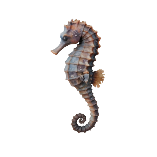 Realistisches Seepferdchen 3D-Modell - Rigged PBR Asset für Spiele | PBR