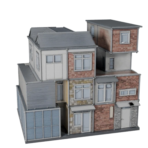 Kit Modular de Vila 3D - Ativo Realista de Archviz