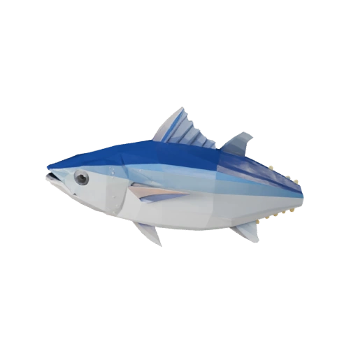 Modèle 3D de thon low poly - Asset de jeu Unity avec FBX | Libre de droits