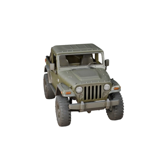 Game Ready Military Jeep 3D Model for Realtime Use