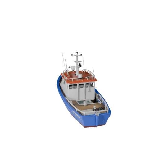 Spielbereites Fischerboot 3D-Modell für Echtzeitspiele - PBR