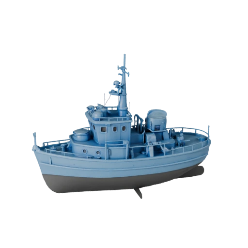 Bateau de patrouille vintage imprimable STL Modèle 3D - Affichage