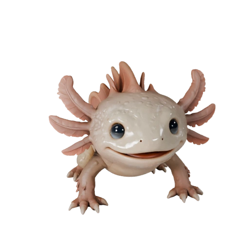 Axolotl 3D Modell für Unity - Spielfertiges Asset, FBX | Lizenzfrei