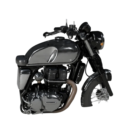 Hohe Poly Oldtimer Motorrad 3D Modell für Studio-Renderings