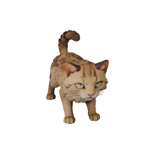 Modèle 3D de Chat Sibérien Haute Poly - Actif STL Détaillé pour Impression