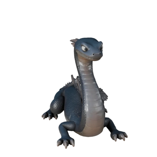 Modelo 3D de Mamba Negra de Desenho Animado - Asset Estilizado para Animação