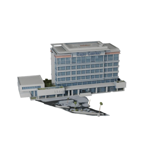 Modelo 3D de Centro de Exposiciones de Alto Poligonaje para Visualización Arquitectónica