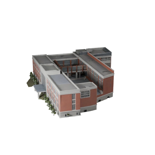 High Poly School Building 3D Model for Archviz for Architecture