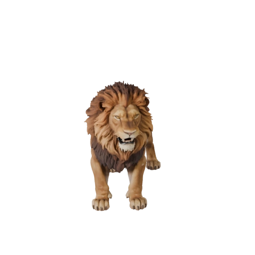 León Africano Modelo 3D para Blender - Activo PBR con Texturas