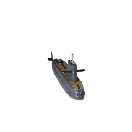 Submarine 3D Model for Blender & Games - PBR Asset