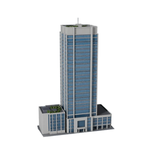 Torre de Distrito Financiero Imprimible STL Modelo 3D - Activo a Escala