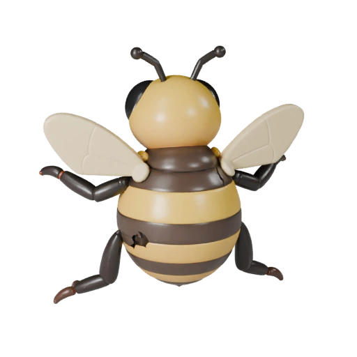 Modèle 3D d'abeille pour Blender - Asset PBR avec Textures | PBR