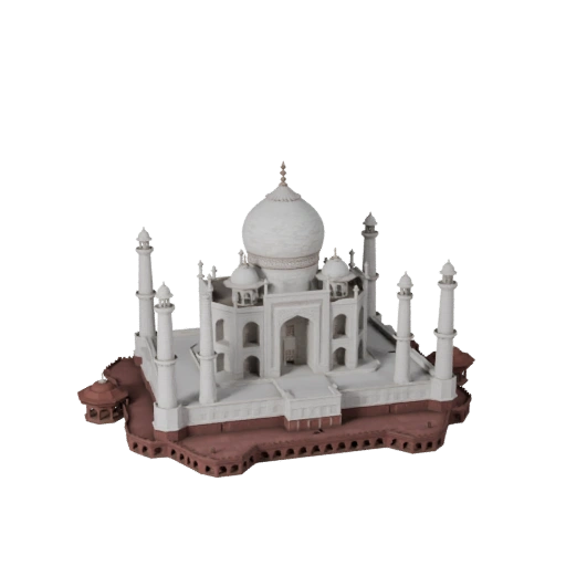 Modèle 3D du Taj Mahal pour Blender - Asset de rendu pour l'architecture