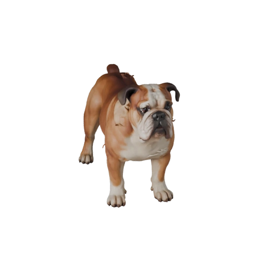 Modelo 3D Realista de Perro Bulldog - Activo PBR Riggeado para Juegos
