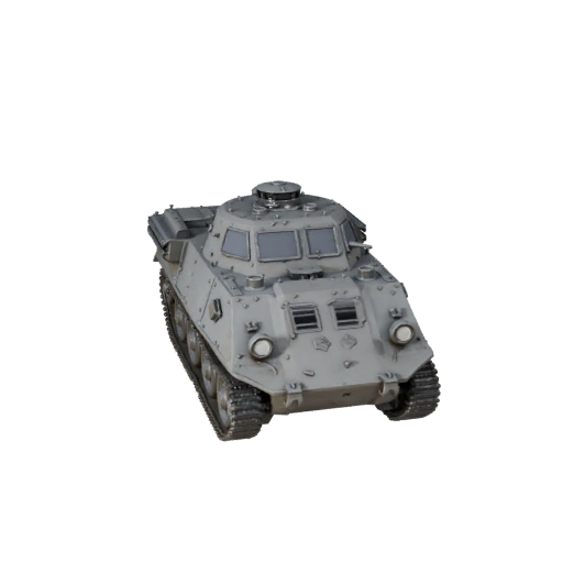 Hohe Poly WWII Halftrack 3D Modell für Studio-Renderings