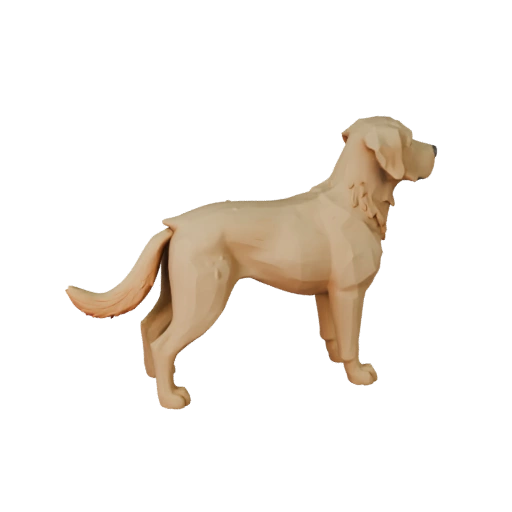 High Poly Labrador Retriever Dog 3D Model - STL Asset for Printing