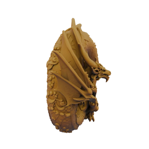 Dark Fantasy Dragon Boss Miniature STL - Coiled