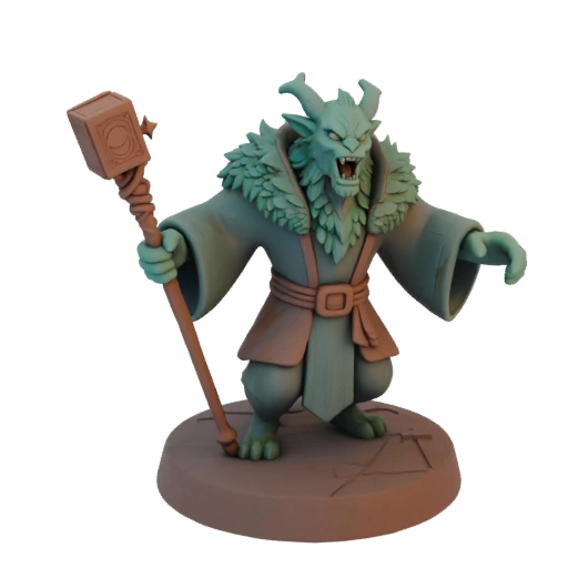 Dark Fantasy Lich Wizard Miniature STL
