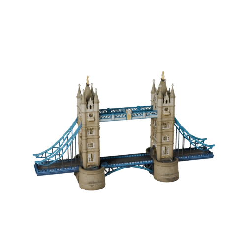 Low Poly Tower Bridge 3D Model for Realtime Games and VR