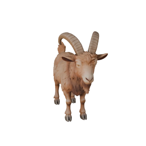 Modelo 3D de Cabra Caricatura - Activo Estilizado para Animación | Libre de Regalías