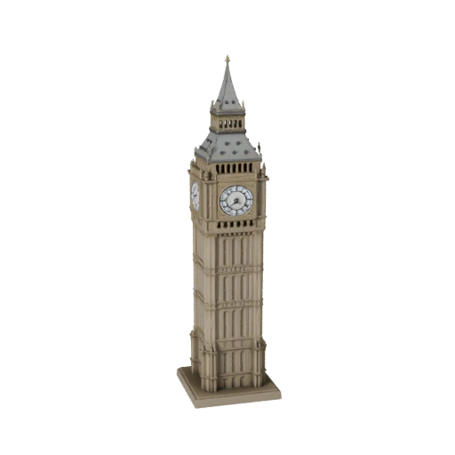 Modèle 3D STL Big Ben Imprimable Grand - Actif d'Échelle Imprimable