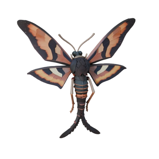 Realistischer Mondspinner 3D-Modell - Rigged PBR-Asset für Spiele | PBR
