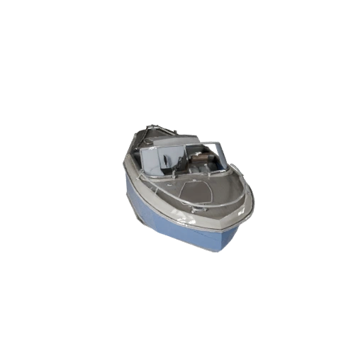 Low Poly Oldtimer-Schnellboot 3D Modell für Unity & Unreal