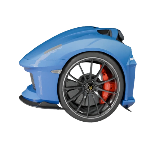 Lamborghini Inspired Supercar 3D Model - High Poly PBR