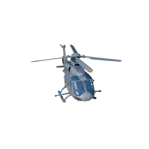 Modelo 3D de Helicóptero de Resgate para Blender e Jogos - PBR