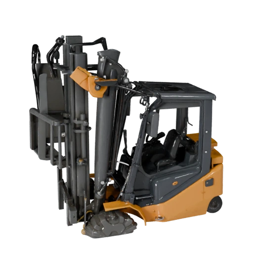 High Poly Forklift Loader 3D Model for Studio Renders