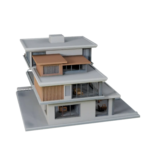 Low Poly Luxury Villa 3D Model for Realtime Games and VR