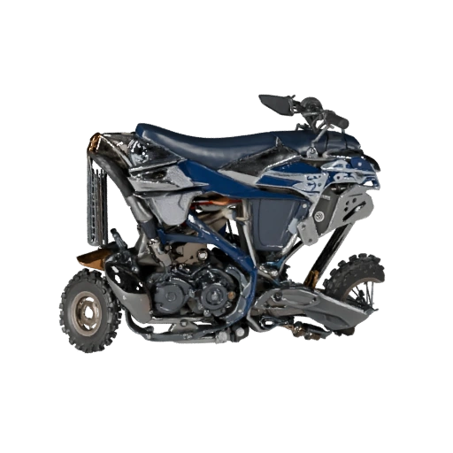 Modelo 3D de Moto de Cross Inspirada en Yamaha - Activo PBR de Alto Poligonaje