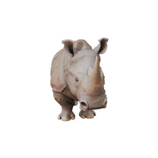 Modelo 3D de Rinoceronte de Alto Poligonaje - Recurso STL Detallado para Impresión