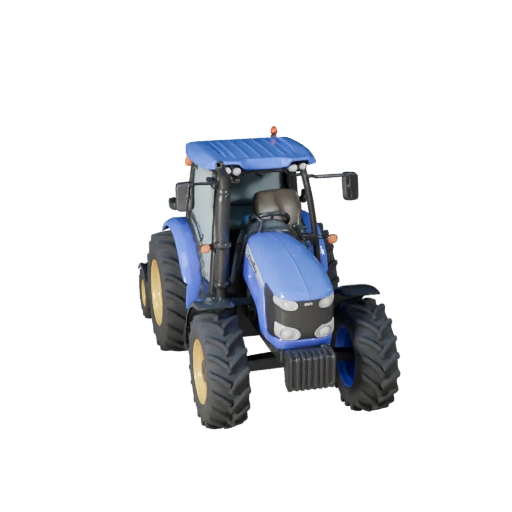 Farm Tractor 3D Model for Blender & Games - Realistic PBR