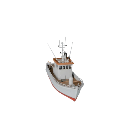Fischerboot 3D-Modell für Blender & Spiele - Realistisch PBR
