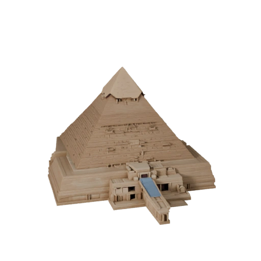 Low Poly Pyramid of Giza 3D Model for Realtime Game Asset